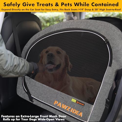 PAWZIDEA Portable Dog Crate for Car Travel, Medium & Large Dogs Up to 80lbs - Image 3