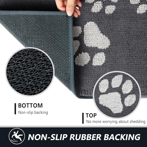Timo Dog Door Mat for Muddy Paws, Low-Profile Washable Entryway Rug, Non-Slip - Image 4