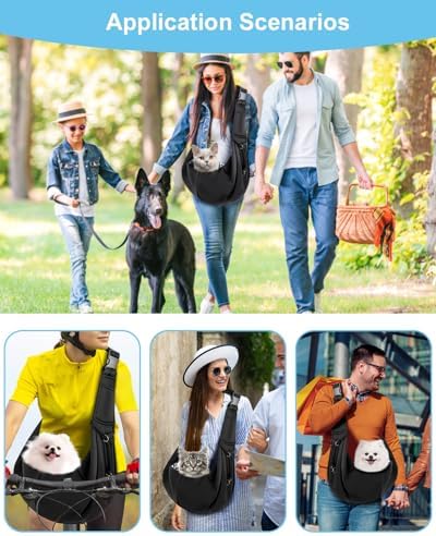 Dog Carrier Sling for Small Dog & Cat Up to 12lbs, Puppy Sling - Image 6