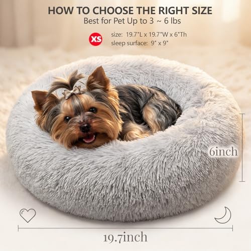 nononfish Soft Donut Dog Bed, Cozy Calming Pet Bed - Image 3