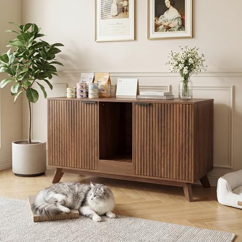 Double Cat Litter Box Enclosure by Seang