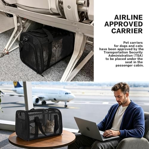 Cat Carrier, Soft-Sided Pet Carrier Bag, Breathable Mesh - Image 4
