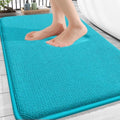 OLANLY Thick Memory Foam Bathroom Rugs 30x20, Absorbent Bath Mat, Aqua Sky by OLANLY