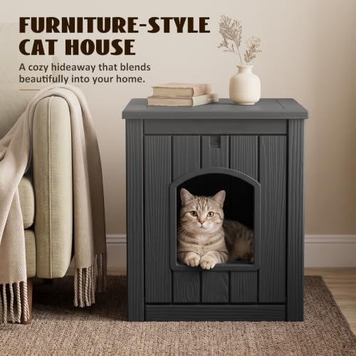 PatioZen Cat Litter Box Enclosure, Resin Hidden Litter Box - Image 5