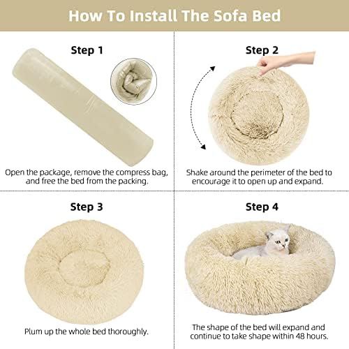Nisrada Cat Beds for Indoor Cats, 24 Inch Dog Bed for Small Melium Large Dogs - Image 6