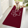 OLANLY Dog Door Mat for Muddy Paws 70x35, Paw Print Design Chenille Mud Mat by OLANLY