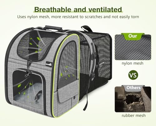pecute Cat Backpack with Curtain, Cat Carrier Backpack Breathable - Image 4