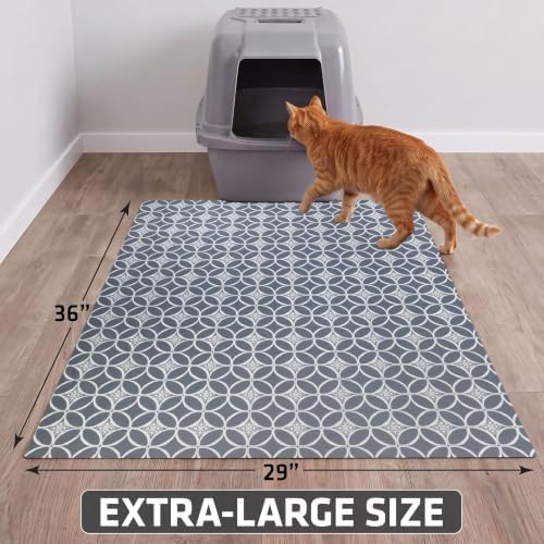 Drymate Cat Litter Box Mat, Litter Trapping Mat, Indigo Grey, 29x36 XL - Image 5