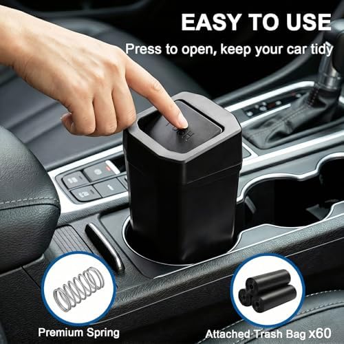 Car Trash Can, 2 Packs Leakproof Mini Car Garbage Can - Image 3