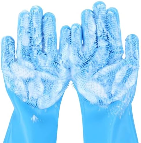 Pecute Silicone Pet Grooming Gloves by pecute