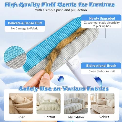 Pet Hair Remover for Furniture – 23.2Inch Reusable Dog & Cat Hair Removal Brush - Image 2