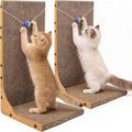 2 Pack Cat Scratcher, 23.6 Inch L Shape Vertical Cat Scratching Board by YesBes
