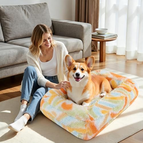 Calming Soft Donut Dog Bed, Cuddler Warming Cozy Cat Beds - Image 3