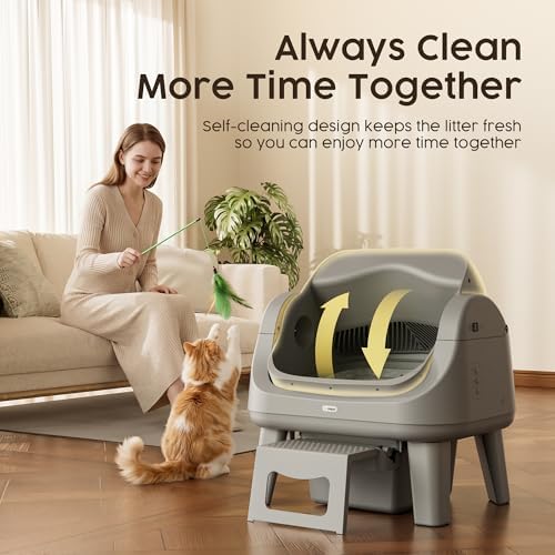 PetPivot Open Top Self Cleaning Cat Litter Box, Automatic Litter Box - Image 2