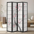 VEVOR Room Divider, 4 Panel Japanese Room Divider Screen, Wood Folding Privacy by VEVOR