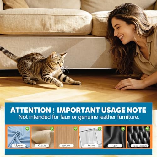Anti Cat Scratch Furniture Protector – Clear Thicken Vinyl Tape 160"x17" - Image 2