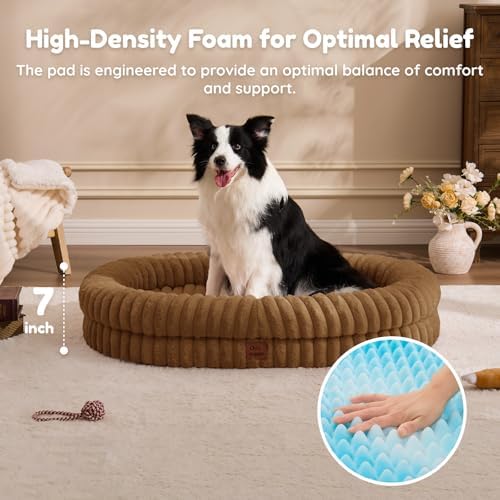 ChiXnuggle Orthopedic Dog Bed, Washable Cover, Faux Fur Bolster Pet Couch - Image 5