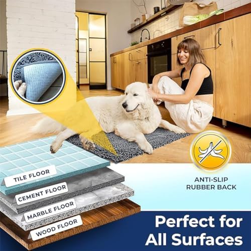 Muddy Mat® | Chenille Bathroom Rugs Quick Dry Microfiber Mats Non Slip Washable - Image 5