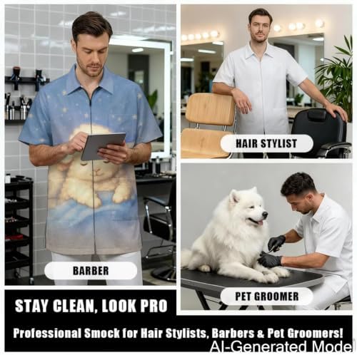 Dog Grooming Smock for Women & Men Water & Hair Repellent - Image 4