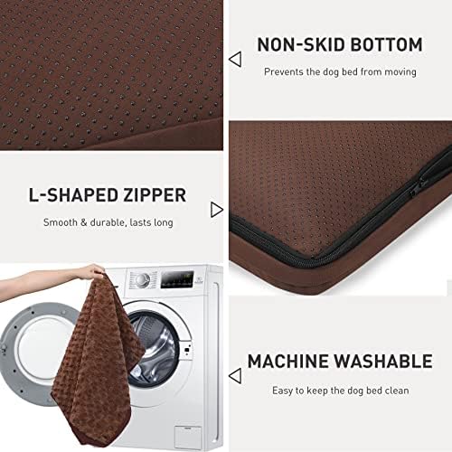 KSIIA Washable Dog Bed for Crate Waterproof for Medium Dogs, 29x18 in - Image 5
