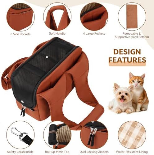 Dog Purse Carrier for Small Dogs and Cats, Soft-Sided Pet Tote Bag - Image 5