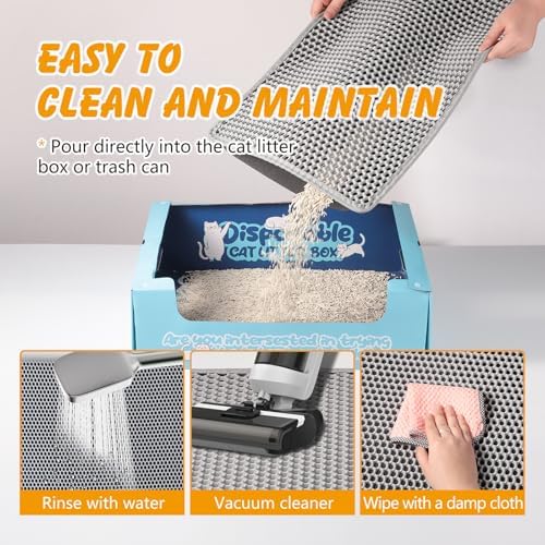 ondware Cat Litter Mat 24 x 15 in, Double Layer, Waterproof - Image 4