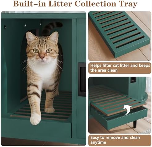 PUPETPO Cat Litter Box Enclosure Furniture - Image 3