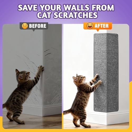 ENONCI Corner Cat Scratcher, 30x11.8 Furniture Furniture Protector Couches & - Image 3