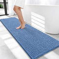 OLANLY Thick Chenille Bathroom Runner Rugs Mats 59x20, Cornflower Blue by OLANLY