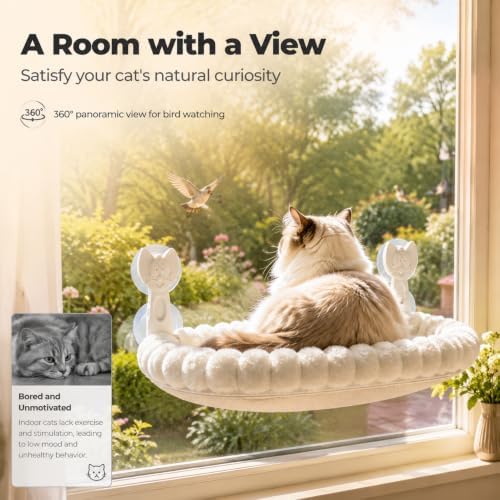 Cat Window Perch for Indoor Cloud Perch，White - Image 4