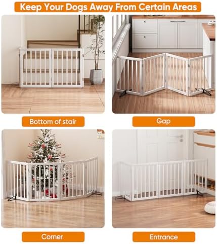 37-74" Wide Dog Gate 4 Panel Dog Gates - Image 4