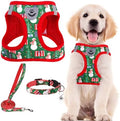 PUPTECK Christmas Dog Harness, Collar and Leash Set No Pull by PUPTECK
