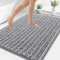 Smiry Bathroom Rugs 44X32, Extra Soft Rubber Backing Chenille Bath Mats by Smiry