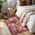 Red Floral Hallway Runner Rug 2x4 by WelcometoBabovid