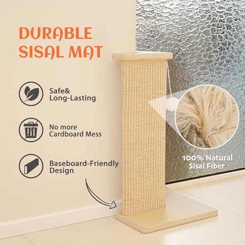 PETKARAY Couch Corner Cat Scratcher, Sisal Scratch Pad - Image 3