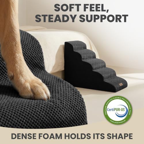 Miorun Dog Stairs for High Beds, 24.5" Foam Pet Ramp Step for Small Dogs - Image 5