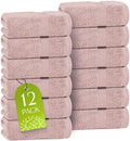 Wealuxe Pink Washcloths 12x12 Inch by WhiteClassic