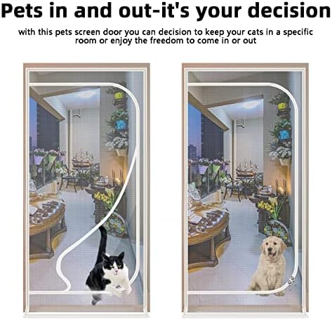 Upgraded Pet Screen Door Opening Fits Doors Up to 36"x84", Heavy Duty Cat Proof - Image 6