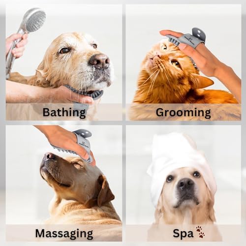 Dog Bath Brush - Silicone Grooming and Shedding Brush - Image 4