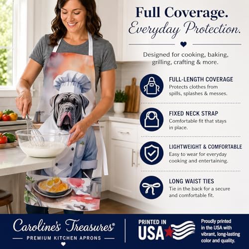 Caroline's Treasures Neapolitan Mastiff The Chef Apron Cooking Kitchen Server - Image 4