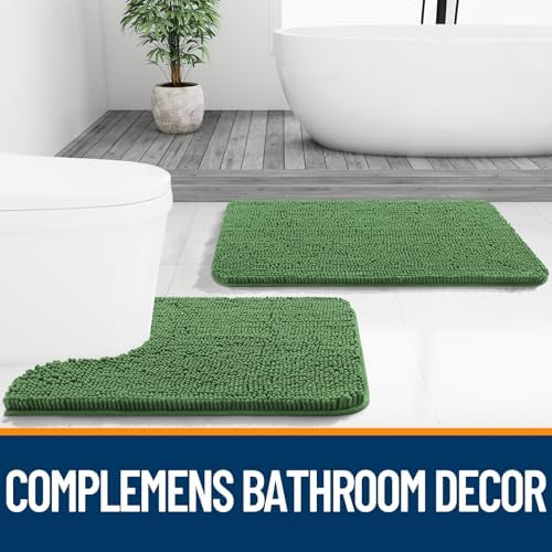OLANLY Bathroom Rugs 30x20, Extra Soft Absorbent Chenille Bath Rugs - Image 7