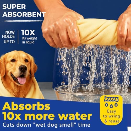 3 Pack Shammy Towel For Dog Large Ultra Absorber Towels For Dog Grooming - Image 5