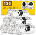 Litter Box Liners 120 Count for Litter R.o.bot 3/4/5-25.2 x 23.6 IN by Decalare