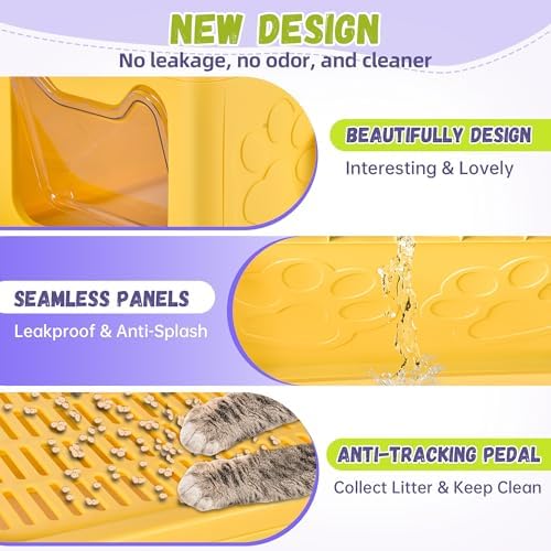 Covered Cat Litter Box, Extra Large Drawer Design - Image 5