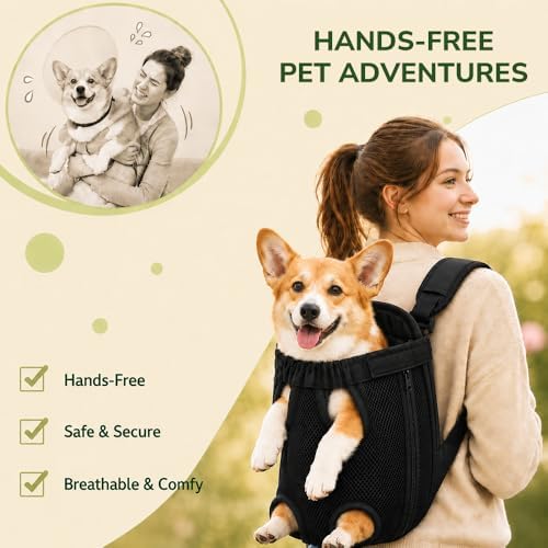 Inspack Dog Backpack Carrier/Cat Carrier, Adjustable Pet Front Carriers Travel - Image 2