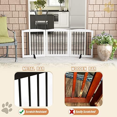 PUPETPO Freestanding Wooden Pet Gate - Image 6