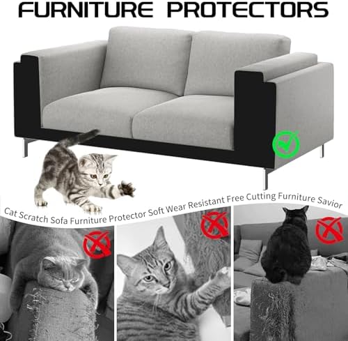 2 Pcs Self-Adhesive Cat Scratch Mat, Cat Scratch Furniture Protector - Image 3
