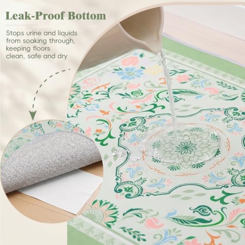 Bienbee Cat Litter Mat, 2 Pack 48" x 36" Machine Washable - Image 4