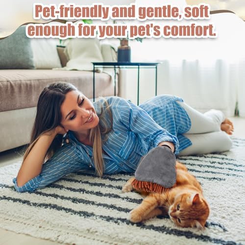 Teenyyou 2 Pcs Dog Towel Chenille Microfiber Pet Grooming Gloves - Image 6