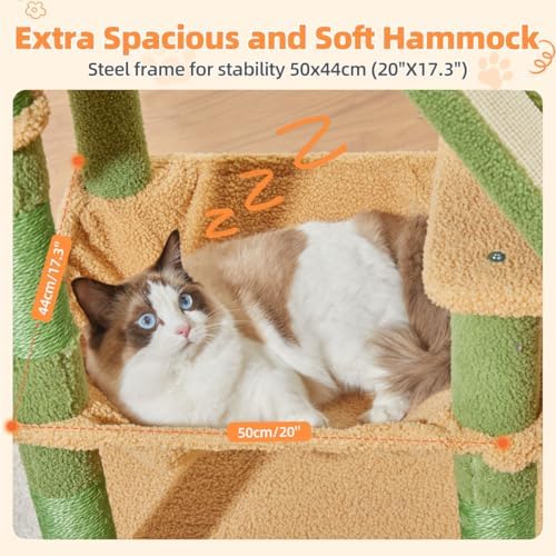 Taoqimiao Cactus Cat Tree, 58In Cat Tower - Image 4
